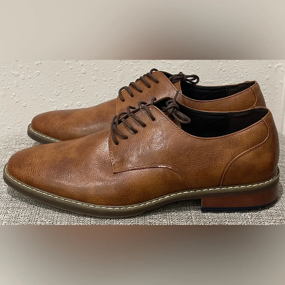 VAN HEUSEN Men's Geraldo Oxford Memory Foam Shoes Brown Size 12 New Without Box - Picture 4 of 8